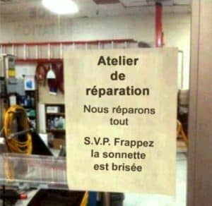 sonnette sans fil cassée